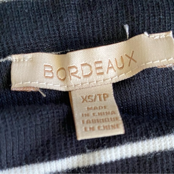 Anthropologie Bordeaux Black & White Skirt Stripes Size XS - Picture 5 of 6